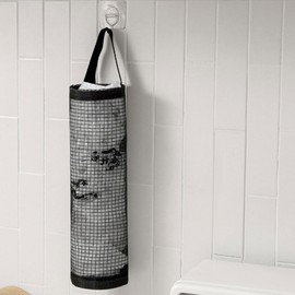 JINXUANXUDYL 2 Pcs Plastic Bag Organizer Mesh Garbage Bag Storage Bag Dispenser Shopping Bag Storage Wall Mount Trash Bag Holder for Home Office Kitchen Warehouse