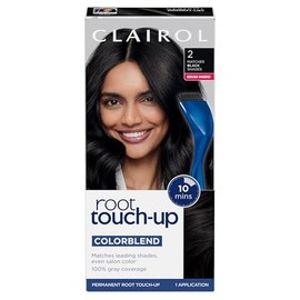 Clairol Raíz Touch-Up by Nice'n Easy Tinte permanente para el cabello, 2 colores de cabello negro, paquete de 1