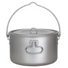 TiTo Titanium 1950ml Outdoor Titanium Pot with Lid Folding Bail
