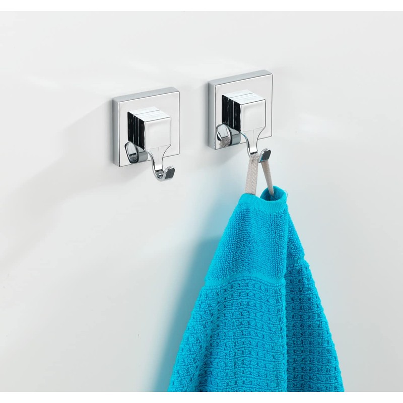WENKO Set of 2 Towel Hooks, Coat Hooks, Acrylonitrile Butadiene
