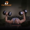 PAPABABE 12.5LB Pair Rubber Encased Exercise & Fitness Hex Dumbbell,