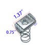 (100) Strut Channel Nuts, 3/8-16 Spring Channel Nuts with Zinc