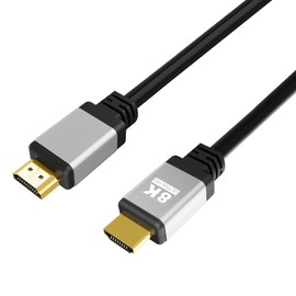 8K HDMI Cable, 10m 8K60Hz, 4K120Hz, High Speed Ethernet, Supports V2.1, 4K, 3D, 1080p, Aluminum Alloy, DynamicHDR, eARC, ALLM, QFT, QMS VRR, Ultra High Speed, TV, PC, Monitor, Game Console, Aluminum