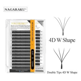 Extensiónes De Pestañas Nagaraku W 4d Por Medida Individual