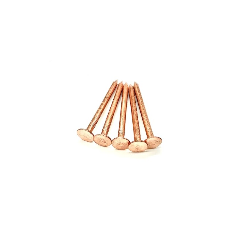 50 PCS Copper Clout Nails Roofing Slate Felt Nail, Tree