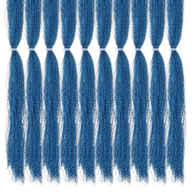 PATIKIL Crystal Flash Fly Fishing Line, 10 Pack Sparkle Fly Tying Material Kit Holographic Dry Flies Thread Supplies for Making Fishing Hook Lure Flies, Blue