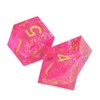 7PCS Polyhedral Dice Clear Numbers Pointed Edges Resin Dice Set