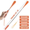 Ralleyfun Shoe Horn Long Handle Retractable Telescopic Metal Shoehorn Foldable