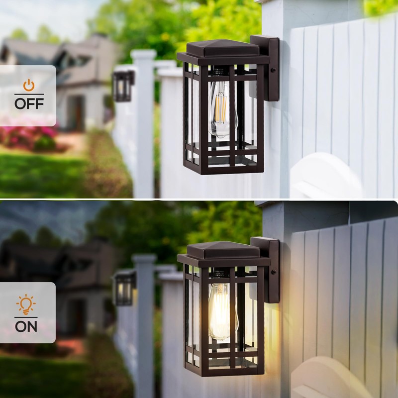 MYHXQ 9.76'' Outdoor Wall Light Fixtures 2 Packs, Waterproof Porch