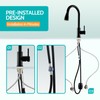 Kicimpro Matte Black Kitchen Faucet with Pull Down Sprayer, 304
