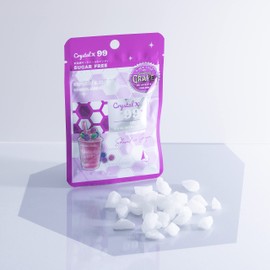 Crystalx99 (Crystal X 99), 99% Xylitol, Sugar-free, Only 3 Ingredients (Shaved Ice Grape)