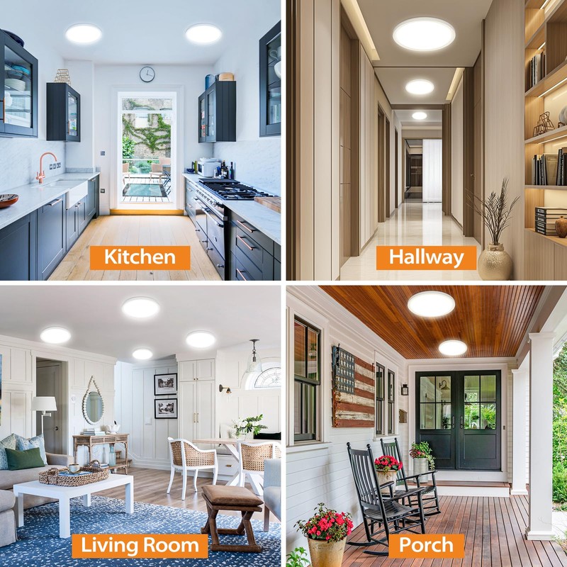 Pack of 2 Ceiling Light LED Ceiling Light Flat 18