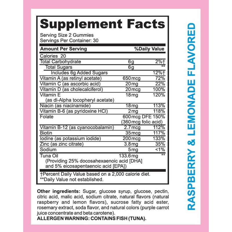 LifeSourceVitamins Prenatal Multi-Vitamins & Minerals with DHA - Omega 3