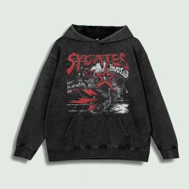 Sycates Studio Graphic Hoodie 100% Cotton US Warehouse 6 ColorsColor: Brown, Size: Xl