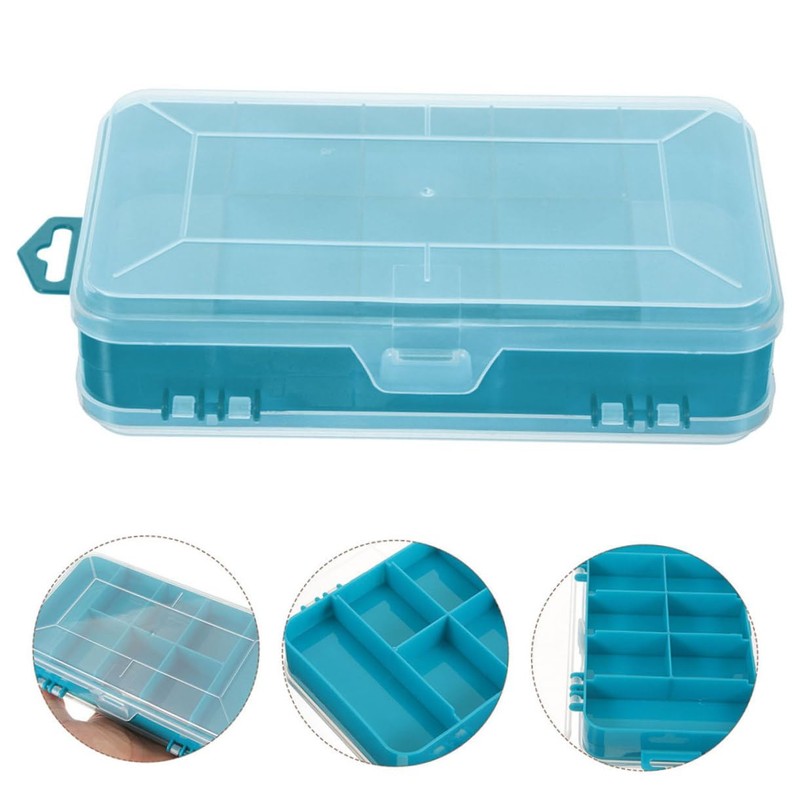 COHEALI Plastic Storage Boxes Double Sided Compartment Container for Small