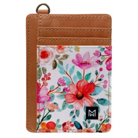 MOGEWOE Credit Card Holder Wallet for Women Slim Minimalist Wallet RFID Blocking Leather Wallets Elastic Front Pocket Wallet for Women