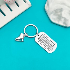 Ximalun Skating Coach Gifts Keyring Ice Skate Coach Appreciation Gift Figure Skater Gift Figure Skating Coach Christmas Birthday Leaving Retirement Gift Thank You Gift for Skating Coach