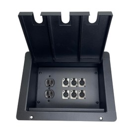 ProCraft Pro Audio Recessed Stage Floor Box.1 AC Duplex 6 Channels Any Configs