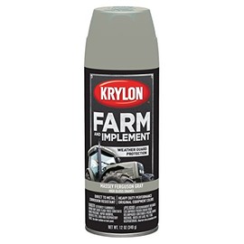 Krylon Farm & Implement Spray Paint, High Gloss, Massey Ferguson Gray, 12 oz