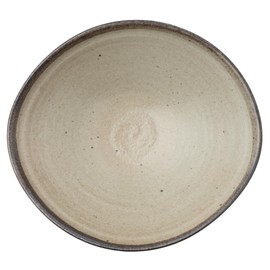 Marui MR-3-4173 Shigaraki Ware Loofah Bowl, Pot, Diameter Approx. 6.3 inches (16 cm), Kelly Whale, Beige