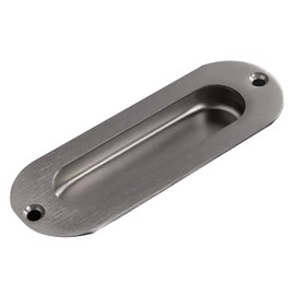 MiJunHD Recessed Flush Door Handles Stainless Steel Cabinet & Furniture Door Pulls Silver 120 * 40mm Round Handles/Pulls for Interior & Closet Doors