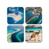 DV DESIGN 4 x Square Australia Coasters - Travel Holiday