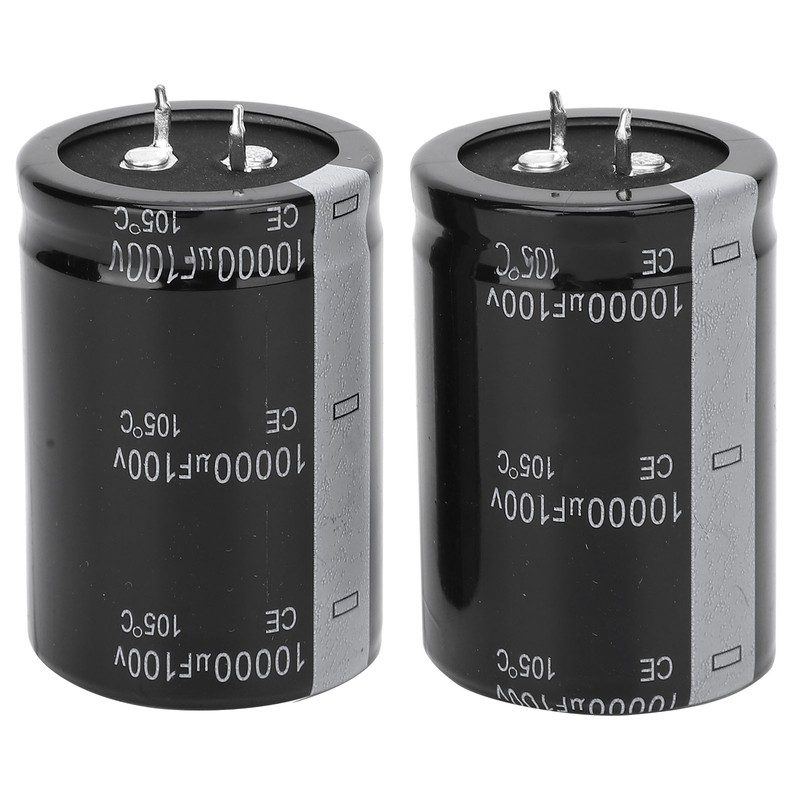 2pcs 10000uF 100V Electrolytic Capacitor 105℃ 35X50mm