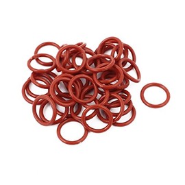 uxcell 40Pcs Red 12mm x 1.5mm Silicone Rubber Gasket O Ring Sealing Ring Heat Resistant