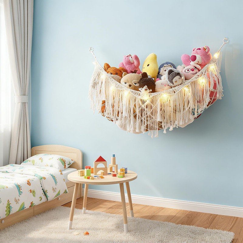 Stuffed Animal Hammock or Net With LED Lights Extra Large