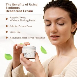 Eco Roots- Desodorante Natural para Mujeres y Hombres  Crema Desodorante Orgnica sin Aluminio  Saludable y sin Bicarbonato de Sodio                   