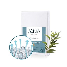 JONA SLEEP Children's Moisture Protection for Mattresses (70 x 140 cm) Waterproof Fitted Sheet, Cotton Mattress Protector Baby Bed - Silent (70 x 140 cm)