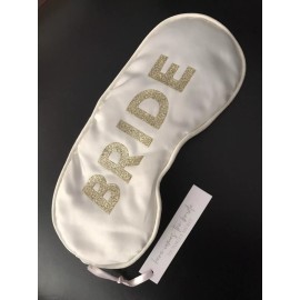 Victoria's Secret Bride Sleep Mask & Hair Bow Scrunchie Satin Silky Soft New Set