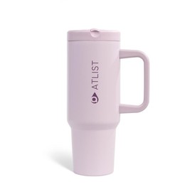 【Bestgift】100% Leakproof 40 oz Tumbler with Handle | Built-In Flip Straw | Easy-to-Twist Lid | Insulated Stainless Steel Cup:_Taro Purple