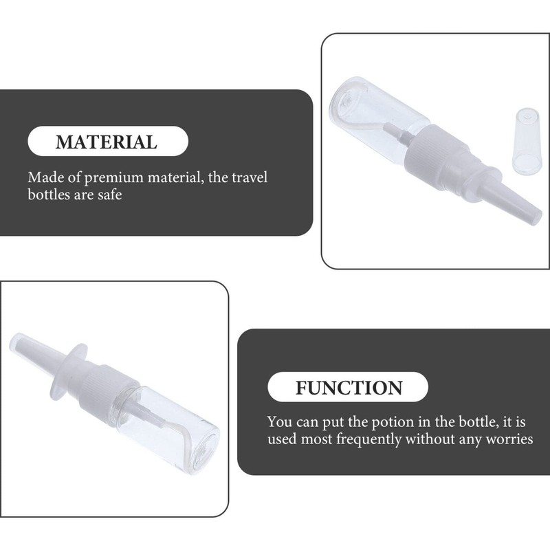 DOITOOL 5Packs 10ml Nasal Sprayer Bottle Empty Plastic Refillable Nasal