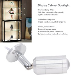 Asixxsix 2W LED Spotlight 180° Rotating Mini Spot Surface Mount Mini Jewelry Display Case Display Lighting for Showcase Accent Lighting, Silver Shell (Natural Light 4000K)
