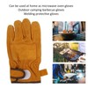 Heat Resistant Gloves Calf Leather Polyester Hand Protection BBQ Grill