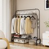 SUOERNUO Garment Rack with Wheels Clothing Rack for Hanging Clothes