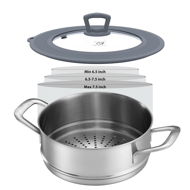 Vented Tempered Glass Universal Lid for Pot Pan Skillet with