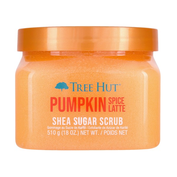 Tree Hut Pumpkin Spice Latte Shea Sugar Exfoliating & Hydrating Body Scrub, 18 oz.