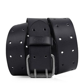 Lois - Men's Leather Belt - Exquisitely Designed Leather Belt - Durable and Top Men's Belt Leather - Men's Belt Genuine Leather Men's 501002, black