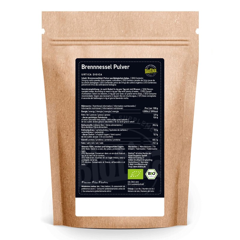 Nettle Leaf Powder Organic 100 g - Nettle Powder -
