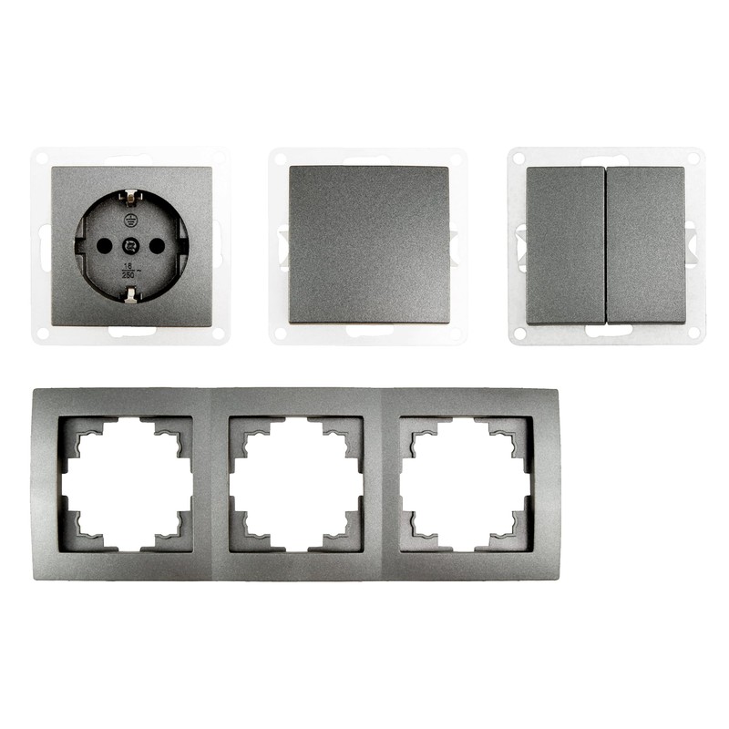 MC Power Flair Socket Set, Anthracite, Matte, Sockets with Child