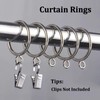30 Packs Curtain Rings with Eyelets, Metal Drapery Clips Hooks,