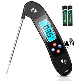 Awaiymi Digital Talking Thermometer for The Blind, Waterproof Instant Read Food Thermometer with Talking Function & Backlight, Meat Thermometer with Probe for Cooking and Grilling, and More