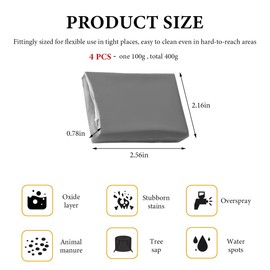 DXNQ 4 PCS Car Clay Bars, Premium Grade No Scratch Magic Clay Bar Cleaners for Car Wash Car Detail Cleaning, Auto Wash Bars with Washing and Adsorption Capacity Fit Car SUV, RV, Truck (Gray)