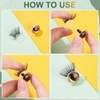 PH PandaHall 20pcs Black Safety Eyelashes 16mm Doll Eyelashes Eye