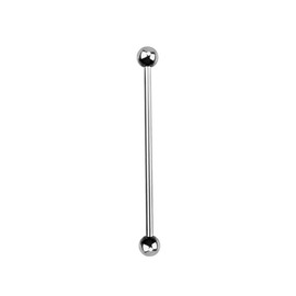 14GA G23 Titanium Industrial Barbell with 5mm Balls, Sold by Piece (40mm (1 19/32"))