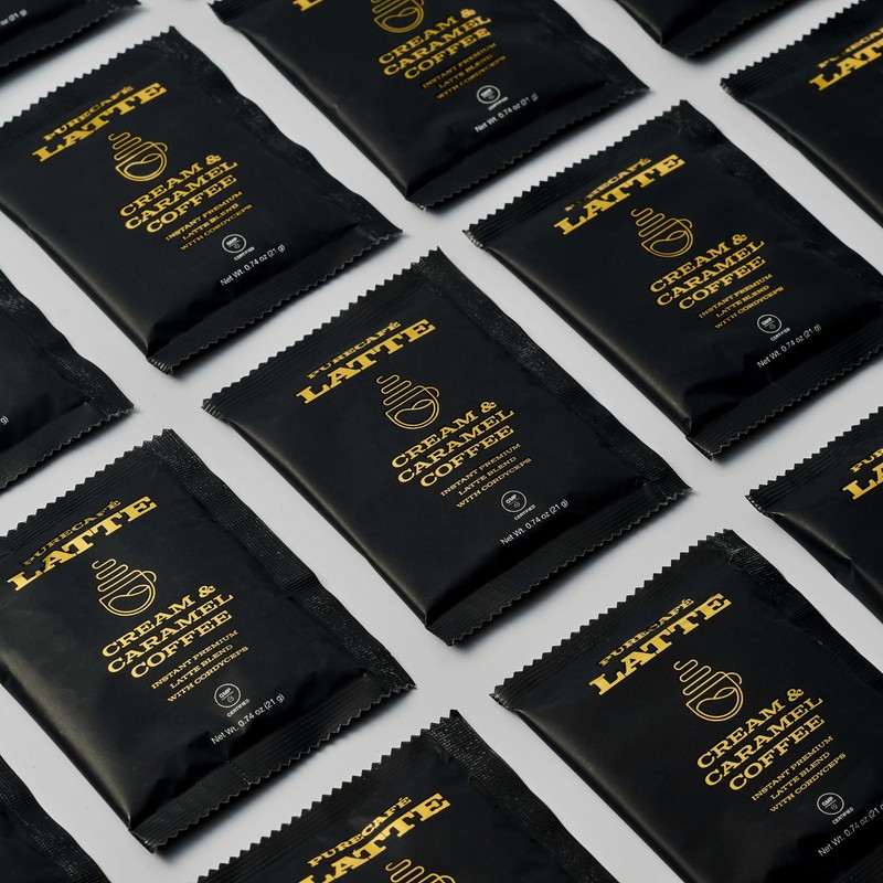 PureCafé Latte Blend with Cordyceps & Premium Ingredients | Instant