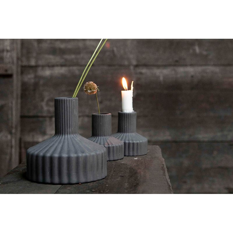 Samset Large Dark Grey Ceramic Vase