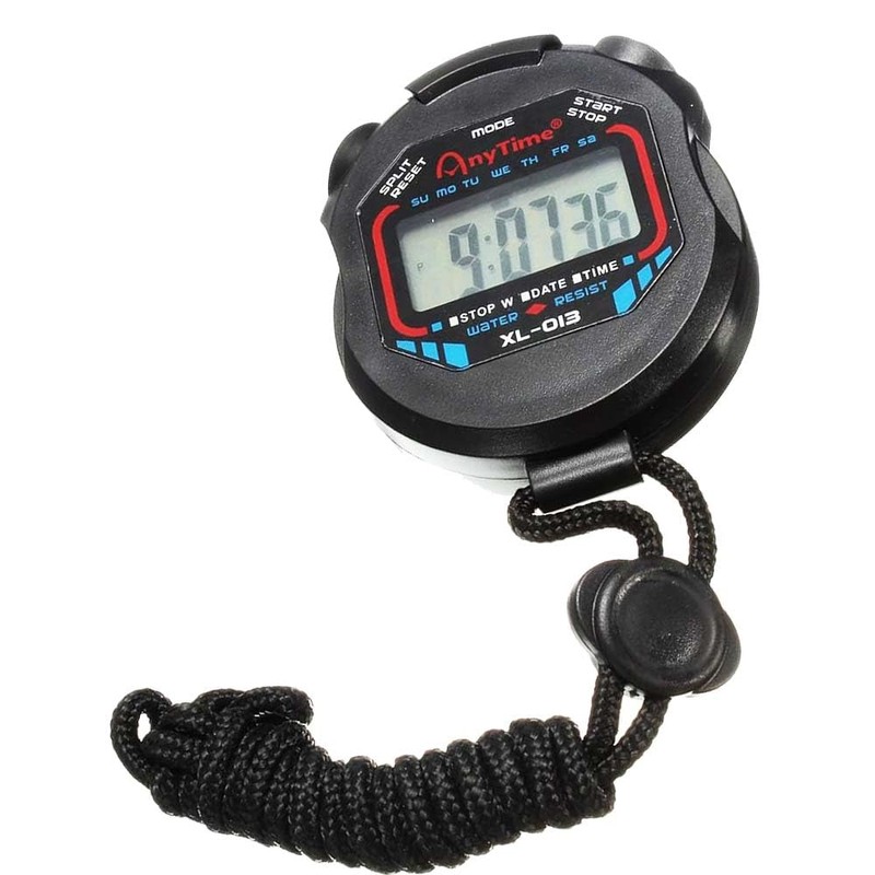 Digital Chronograph Sports Stopwatch Waterproof with Partial and Total Times